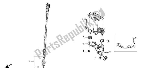 All parts for the Meter of the Honda CRF 450X 2006