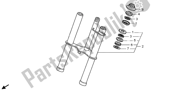 Toutes les pièces pour le Fourche Avant du Honda CRF 50F 2006