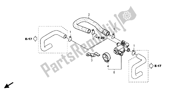 Tutte le parti per il Valvola Di Iniezione Dell'aria del Honda GL 1800 2013