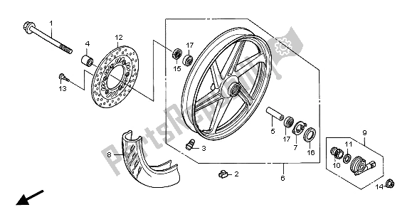 Toutes les pièces pour le Roue Avant du Honda CBR 125R 2005