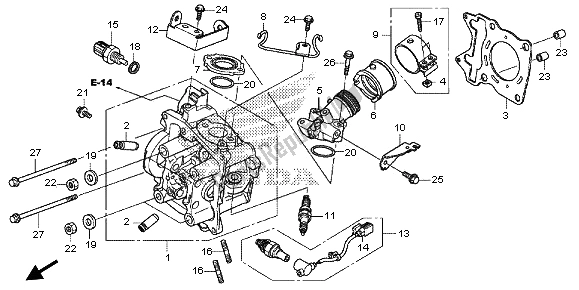 Todas las partes para Cabeza De Cilindro de Honda SH 125D 2013