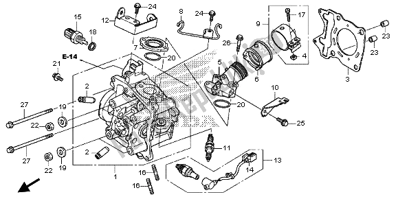 Todas as partes de Cabeça De Cilindro do Honda SH 125D 2013