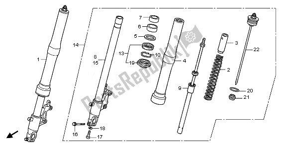 Tutte le parti per il Forcella Anteriore del Honda CB 600F Hornet 2011