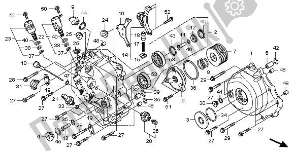 Tutte le parti per il Coperchio Carter Destro del Honda NSA 700A 2008