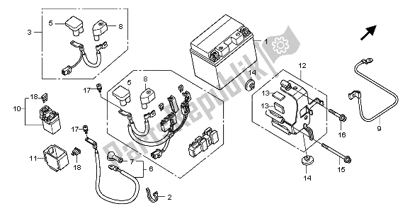 Tutte le parti per il Batteria del Honda CBF 1000 2007