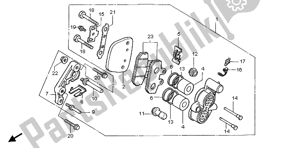 Wszystkie części do Zacisk Hamulca Przedniego Honda CMX 250C 1997