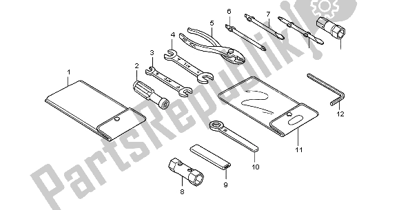 Tutte le parti per il Attrezzo del Honda CBR 125R 2004