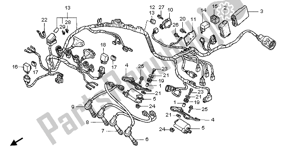 Tutte le parti per il Cablaggio del Honda CBR 600F 1996