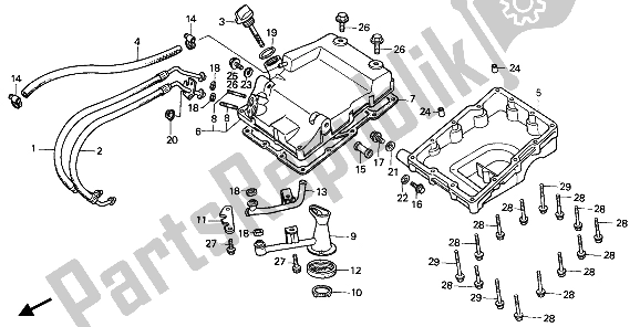 Toutes les pièces pour le Cuve à Mazout du Honda XBR 500 1985