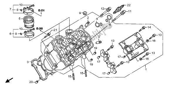 Tutte le parti per il Testata Sinistra del Honda ST 1300 2008