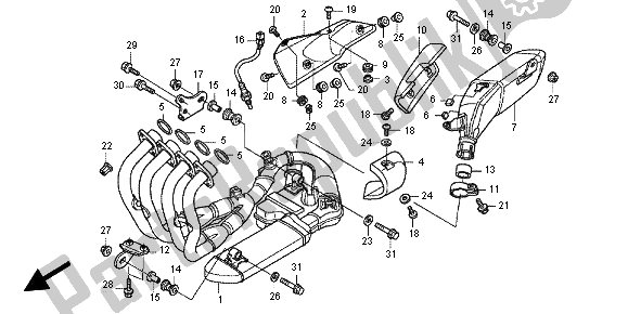 Tutte le parti per il Silenziatore Di Scarico del Honda CBR 600 FA 2012