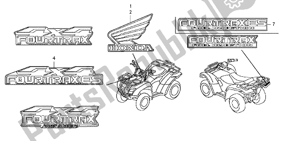 All parts for the Mark of the Honda TRX 420 FE Fourtrax Rancer 4X4 ES 2012