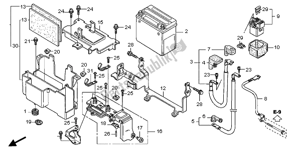 Toutes les pièces pour le Batterie du Honda VTX 1300S 2006