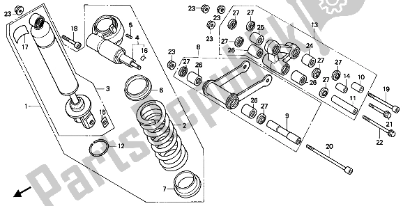 Tutte le parti per il Cuscino Posteriore del Honda VFR 750F 1992