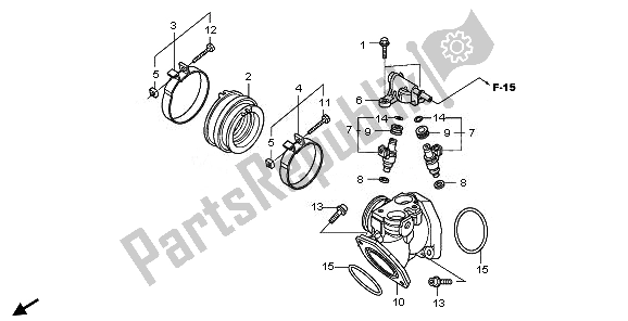 Todas las partes para Colector De Admisión de Honda VT 750 CA 2008