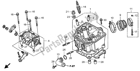 Toutes les pièces pour le Culasse du Honda CRF 450X 2011