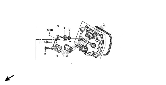 All parts for the Front Cylinder Head Cover of the Honda XL 125V 2011