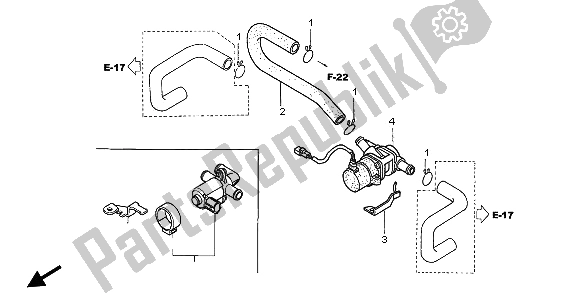 All parts for the Air Injection Valve of the Honda GL 1800A 2002