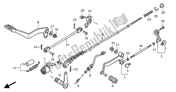 Tutte le parti per il Pedale del Honda VT 125C 2001