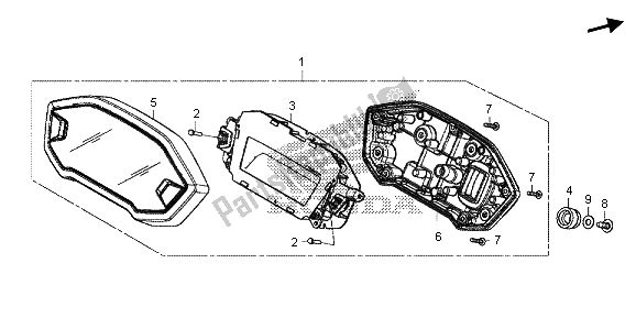 All parts for the Meter (kmh) of the Honda CBR 500 RA 2013