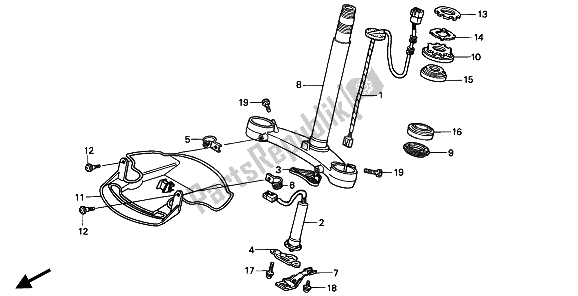 Wszystkie części do Mostek Kierownicy Honda GL 1500 SE 1994