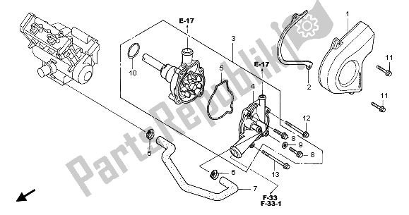 Tutte le parti per il Pompa Dell'acqua del Honda CBR 900 RR 2003