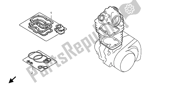 All parts for the Eop-1 Gasket Kit A of the Honda TRX 500 FA Fourtrax Foreman 2001