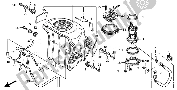 Todas las partes para Tanque De Combustible Y Bomba De Combustible de Honda CBR 1000 RR 2011