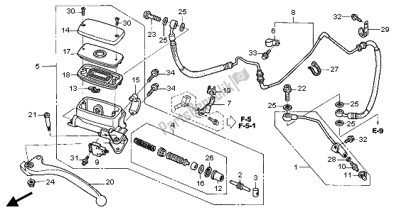 Todas las partes para Cilindro Maestro Del Embrague de Honda ST 1300 2006