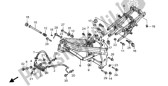 All parts for the Frame Body of the Honda VFR 750F 1995