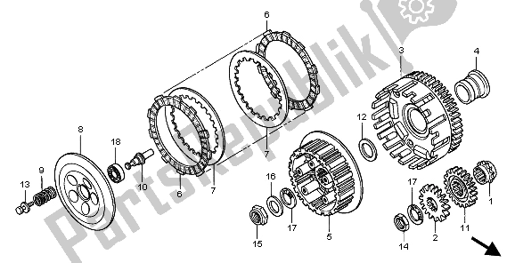 Toutes les pièces pour le Embrayage du Honda XR 400R 2000