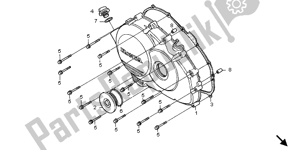 Tutte le parti per il Coperchio Carter Destro del Honda RVF 750R 1995