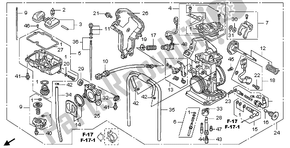 All parts for the Carburetor of the Honda TRX 450 ER Sportrax 2006