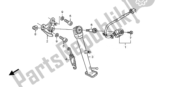 Todas as partes de Ficar do Honda CB 600 FA Hornet 2008