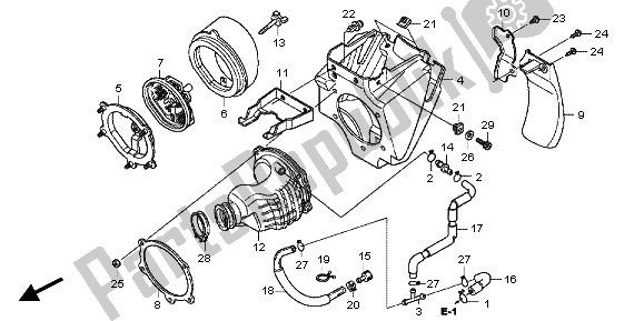 All parts for the Air Cleaner of the Honda CRF 150R SW 2012