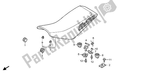 Todas as partes de Assento do Honda TRX 400 EX Fourtrax 2001