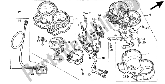 Todas las partes para Metro (kmh) de Honda CB 500 1998