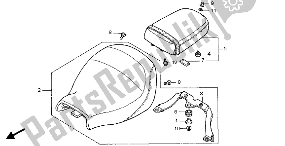 All parts for the Seat of the Honda VTX 1800C1 2006