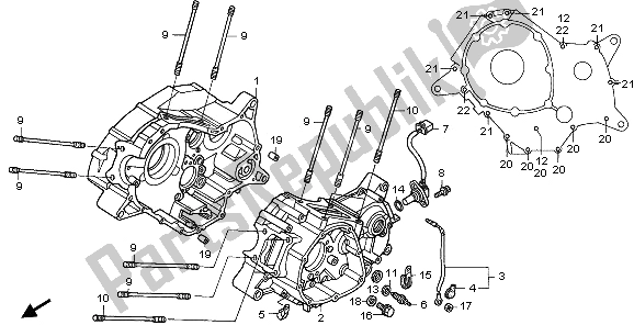 Alle onderdelen voor de Carter van de Honda VT 125C 2006