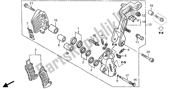 Todas las partes para Pinza De Freno Delantero (l.) de Honda CBR 1100 XX 2008