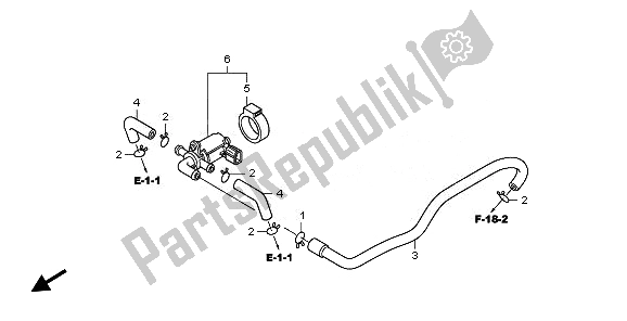 All parts for the Air Injection Control Valve of the Honda CBF 600N 2008