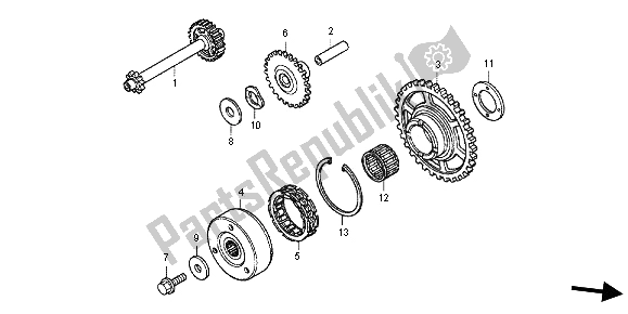 Todas las partes para Embrague De Arranque de Honda CBR 1000 RR 2013