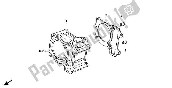 All parts for the Cylinder of the Honda FES 125A 2009