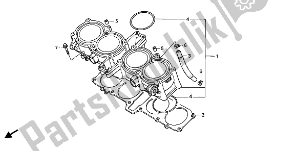 Wszystkie części do Cylinder Honda CBR 1000F 1991