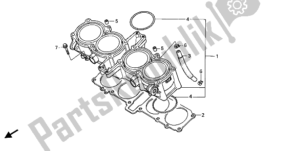 Wszystkie części do Cylinder Honda CBR 1000F 1991