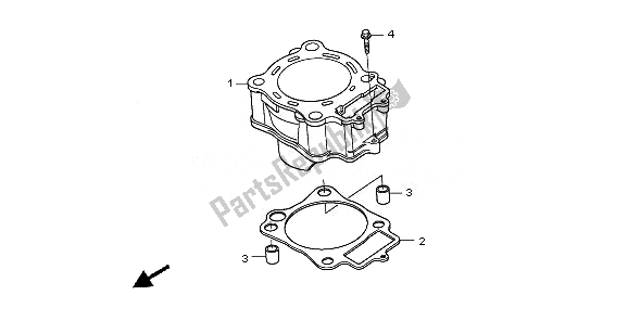 Alle onderdelen voor de Cilinder van de Honda CRF 250R 2010