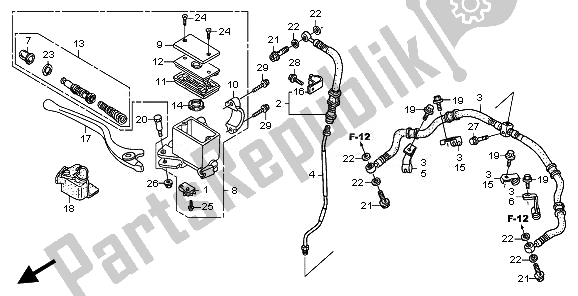 Todas las partes para Fr. Cilindro Maestro Del Freno de Honda TRX 250X 2010