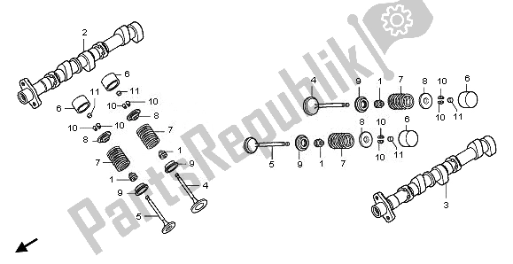 All parts for the Camshaft & Valve of the Honda GL 1800 2008