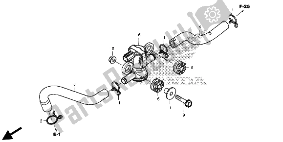 Toutes les pièces pour le électrovanne D'injection D'air du Honda CB 500 FA 2013