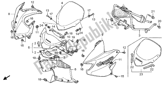 Todas las partes para Capucha de Honda XL 125V 2006